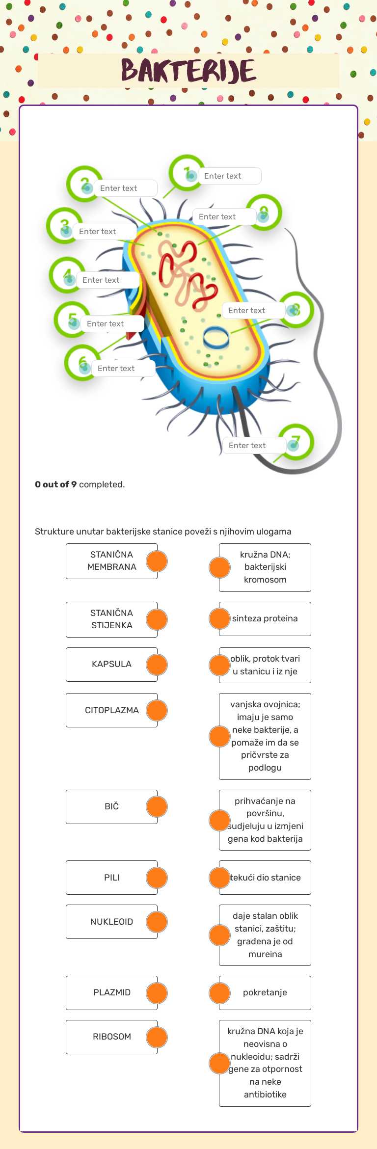 BAKTERIJE Grade 1 worksheet preview