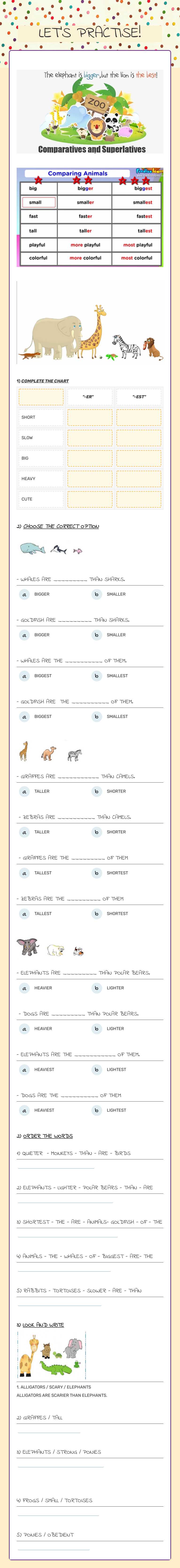 LET'S PRACTISE! worksheet preview