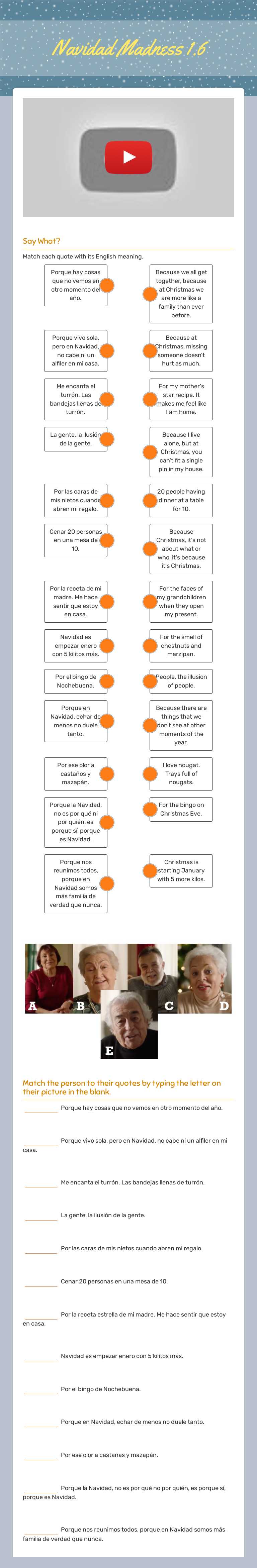 Navidad Madness 1.6 worksheet preview image