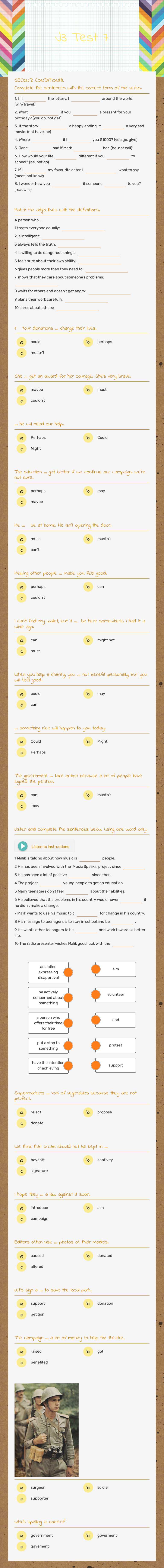 J3 Test 7 worksheet preview