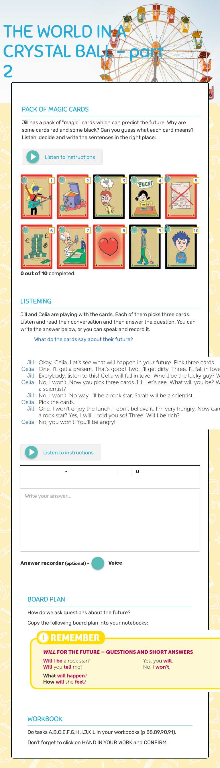 THE WORLD IN A CRYSTAL BALL - part 2 worksheet preview image