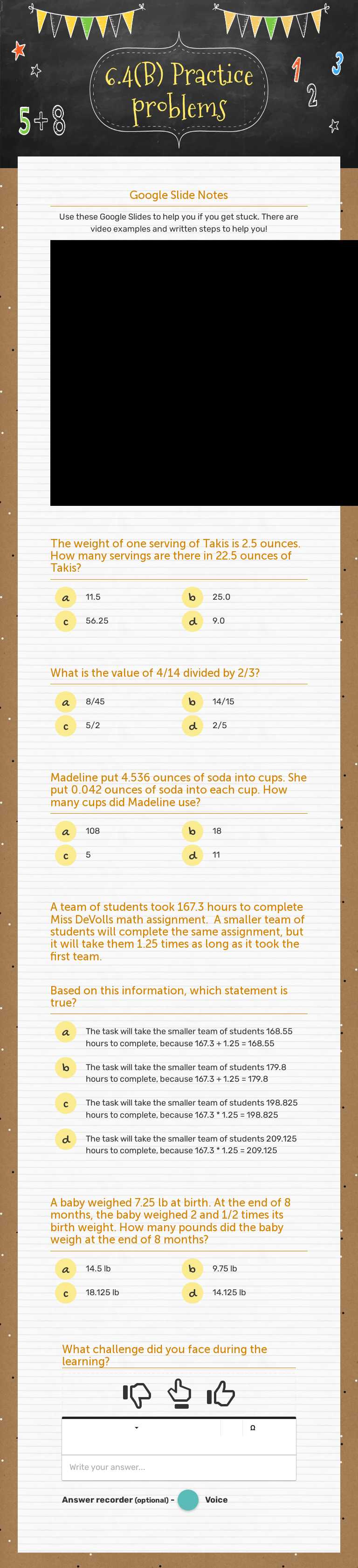 6.4(B) Practice problems worksheet preview image