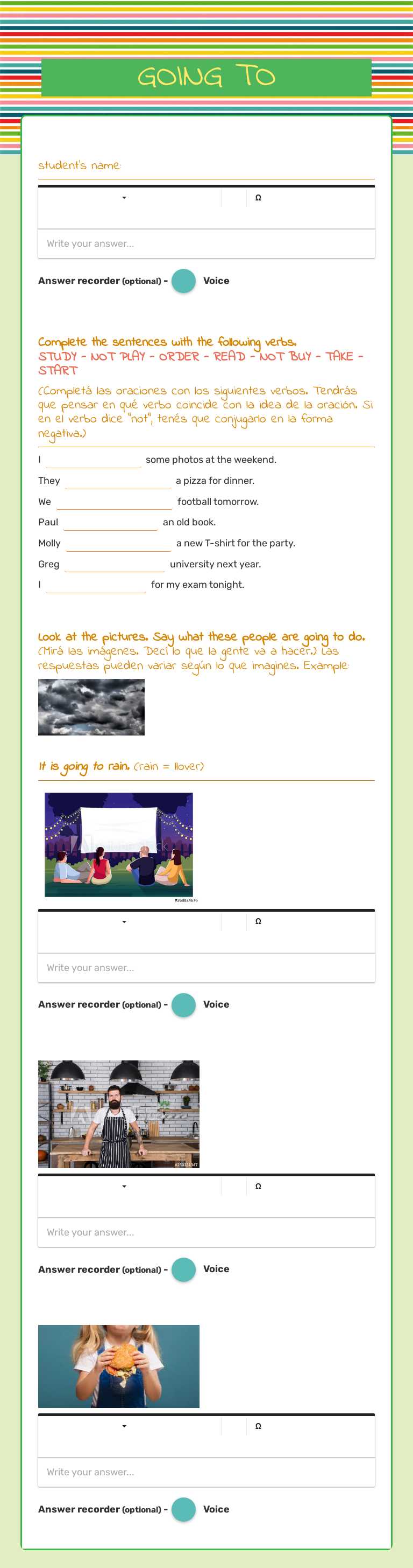 GOING TO worksheet preview image