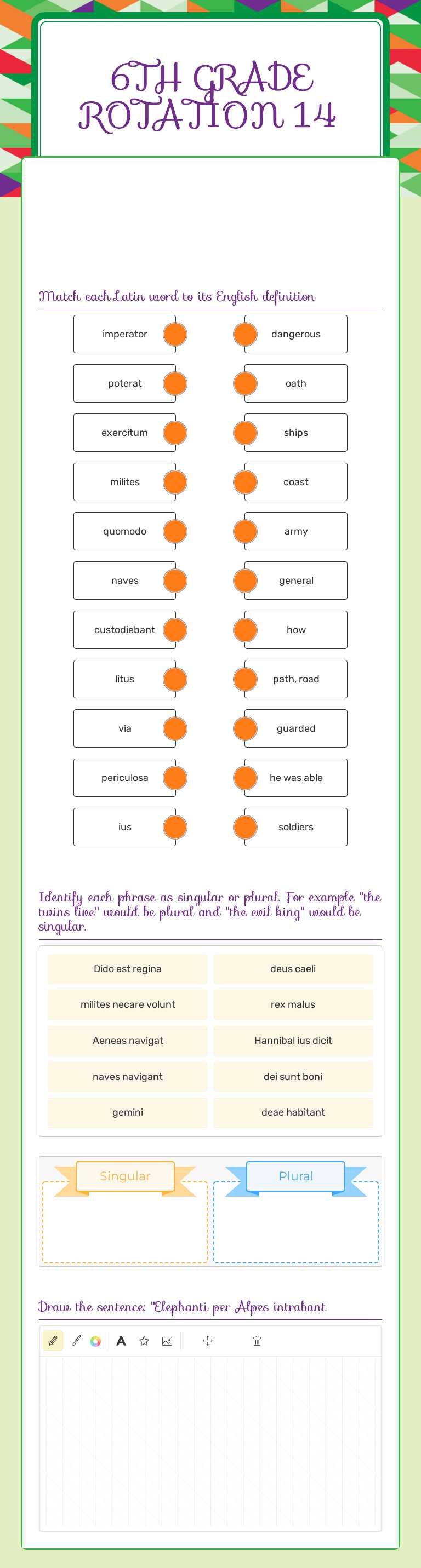 6th Grade
Rotation 14 worksheet preview