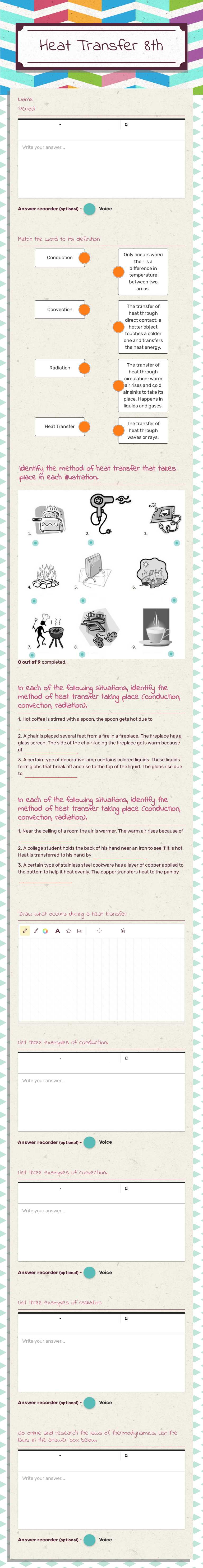 Heat Transfer
8th worksheet preview image