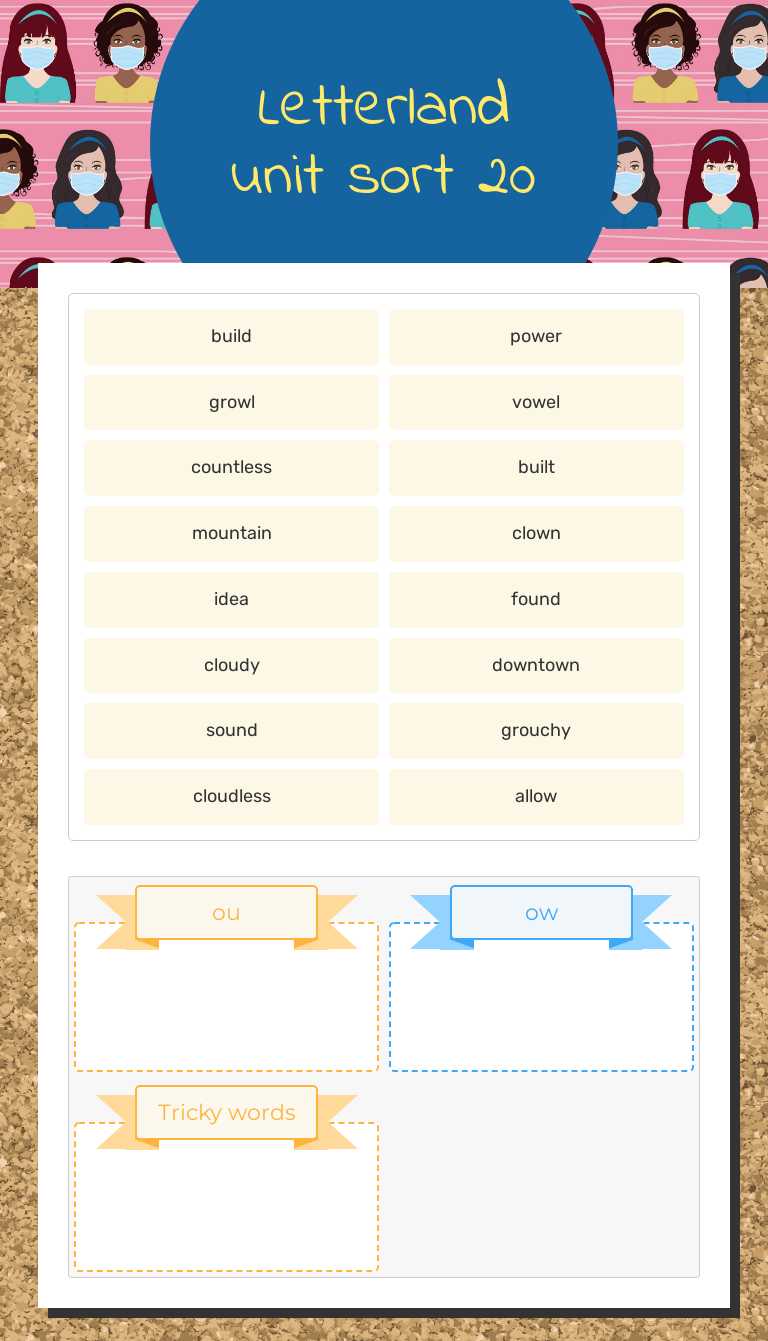 Letterland unit sort 20 worksheet preview image