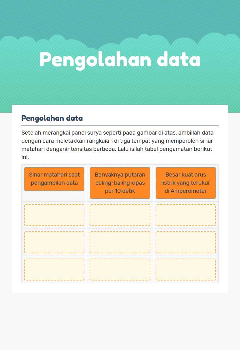 Pengolahan data worksheet preview image