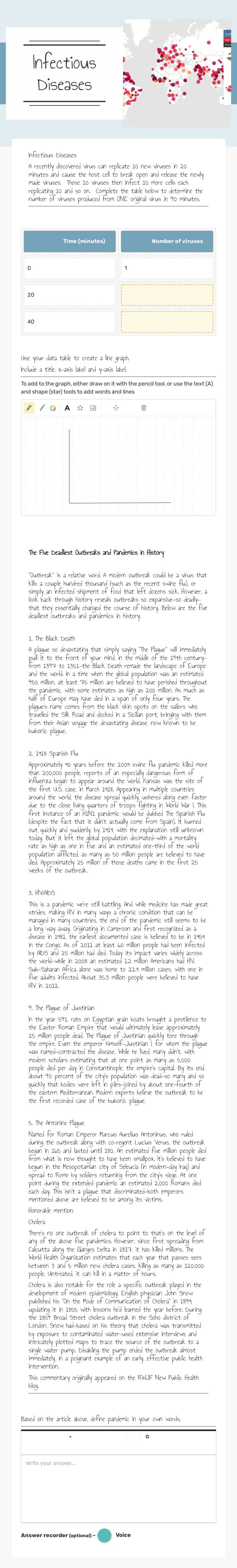 Infectious Diseases worksheet preview image