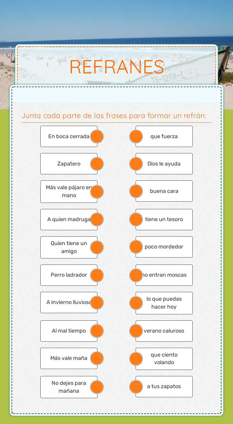 REFRANES worksheet preview image