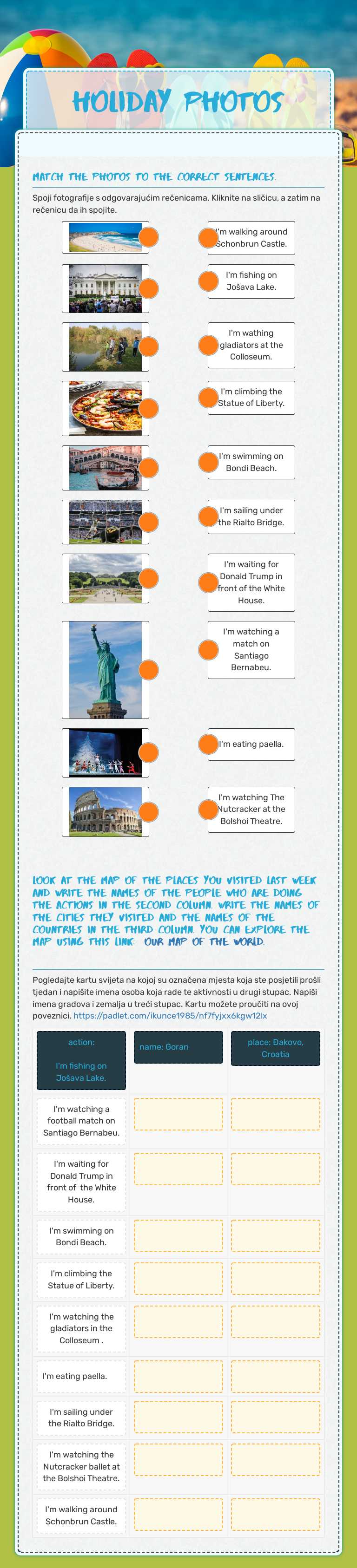 HOLIDAY PHOTOS Grade 5 worksheet preview
