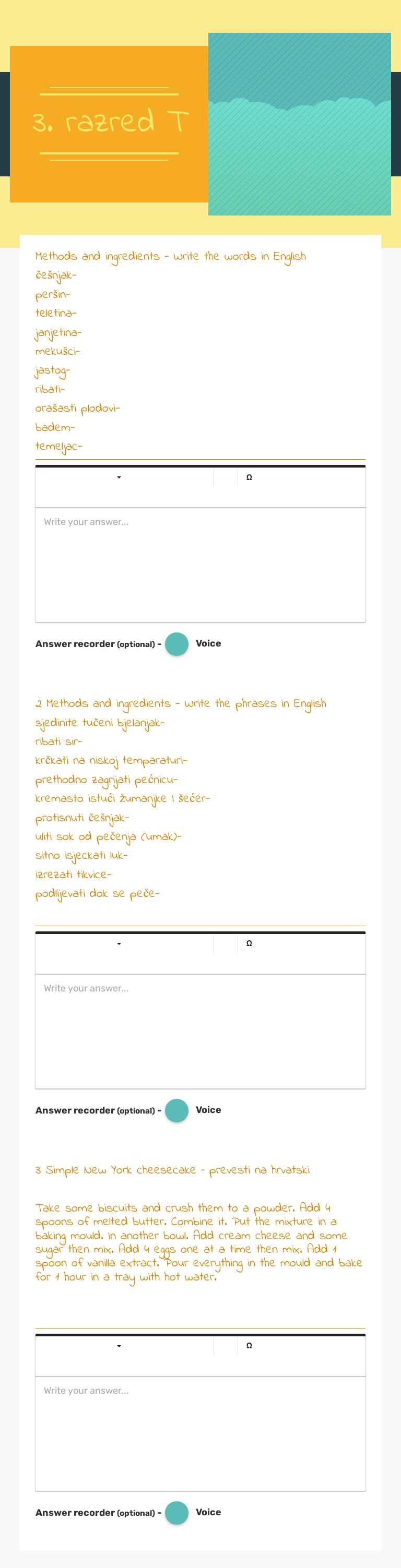 3. razred T worksheet preview image