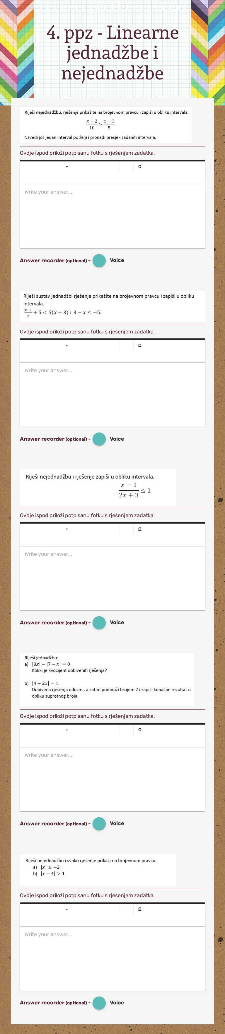 4. ppz - Linearne jednadžbe i nejednadžbe Other worksheet preview