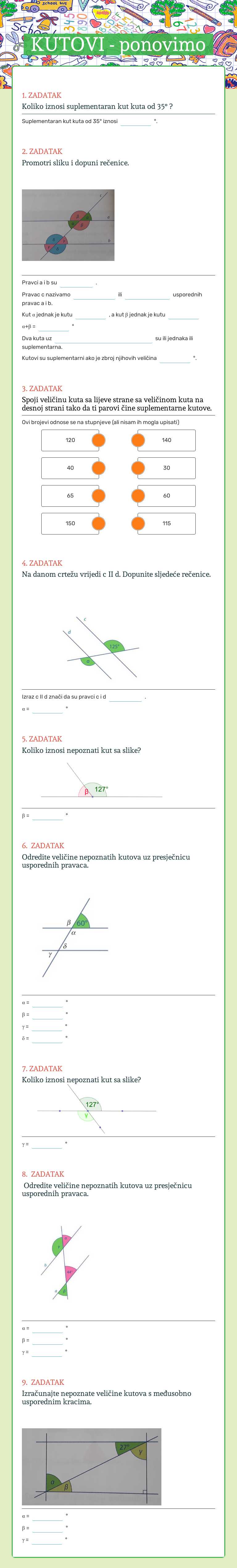 KUTOVI - ponovimo worksheet preview image