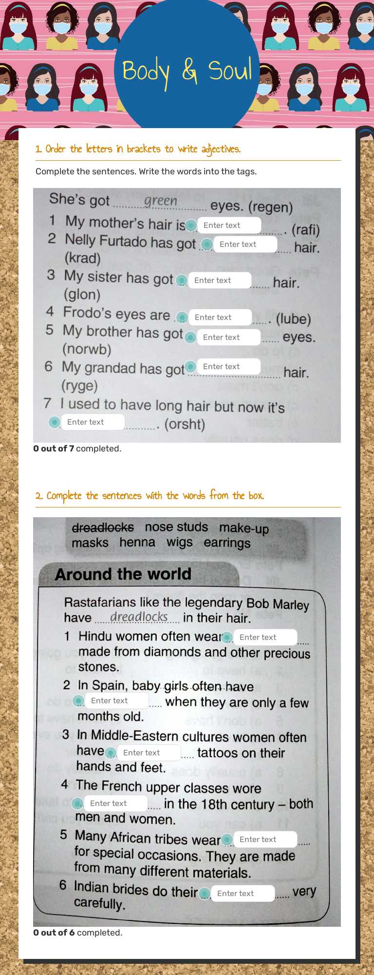 Body & Soul worksheet preview image