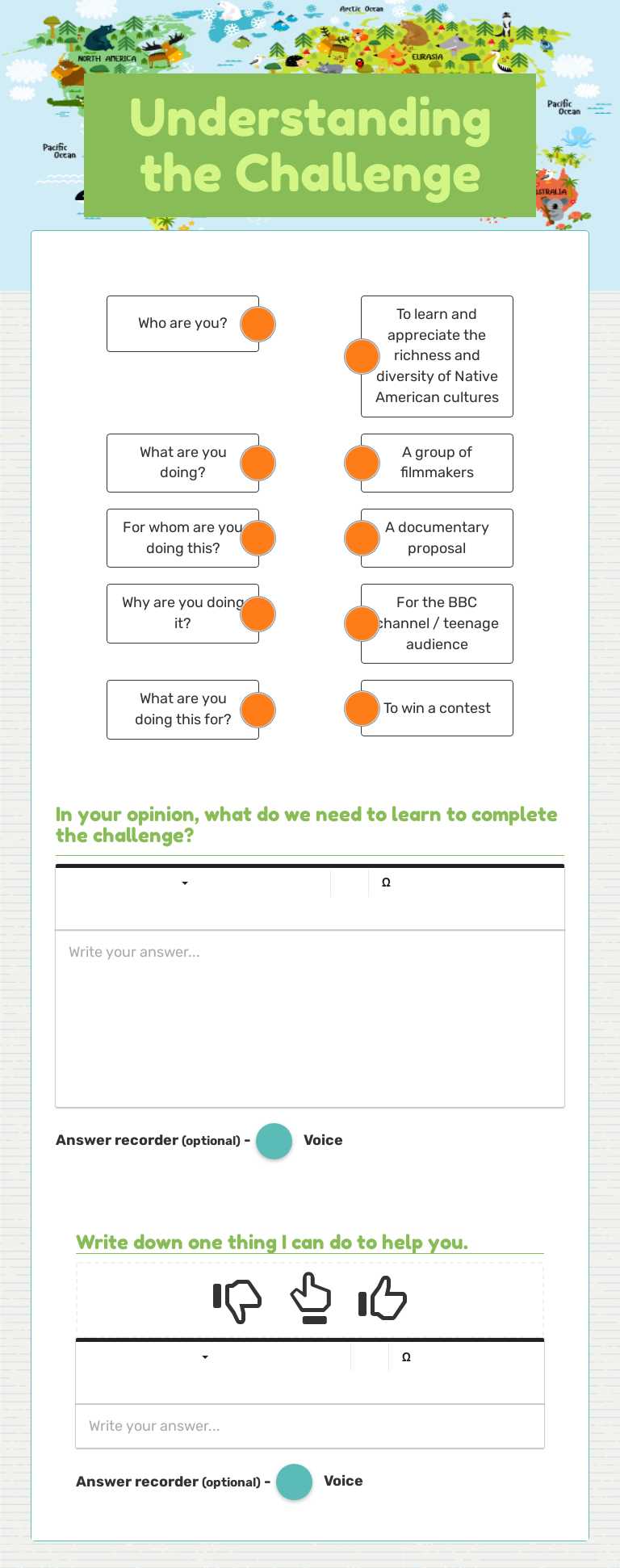 Understanding the Challenge worksheet preview
