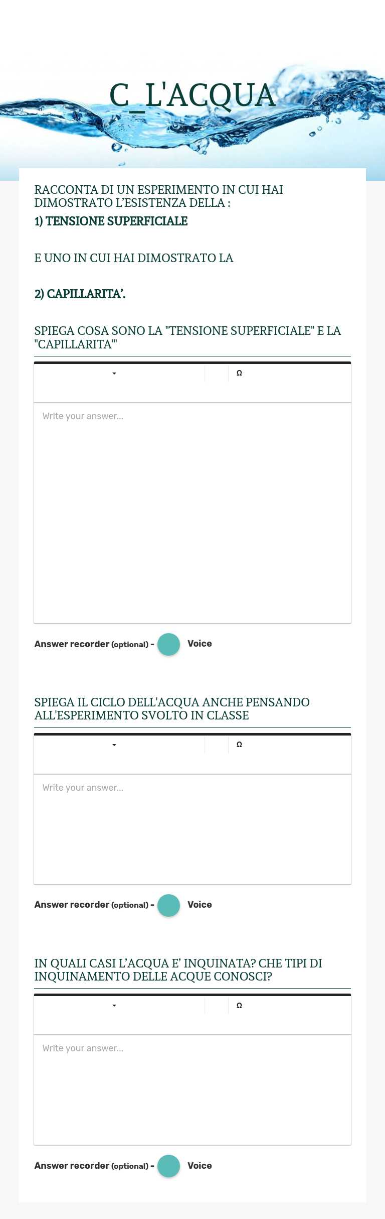 C_L'ACQUA Grade 6 worksheet preview