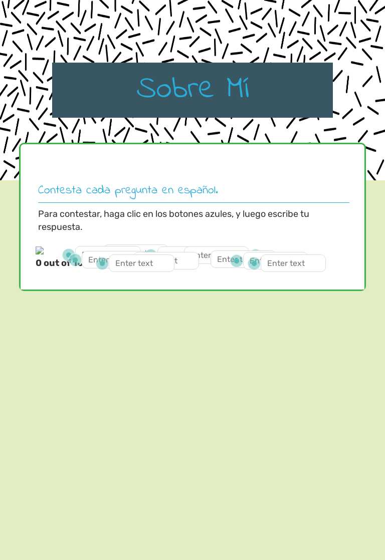 Sobre Mí worksheet preview image