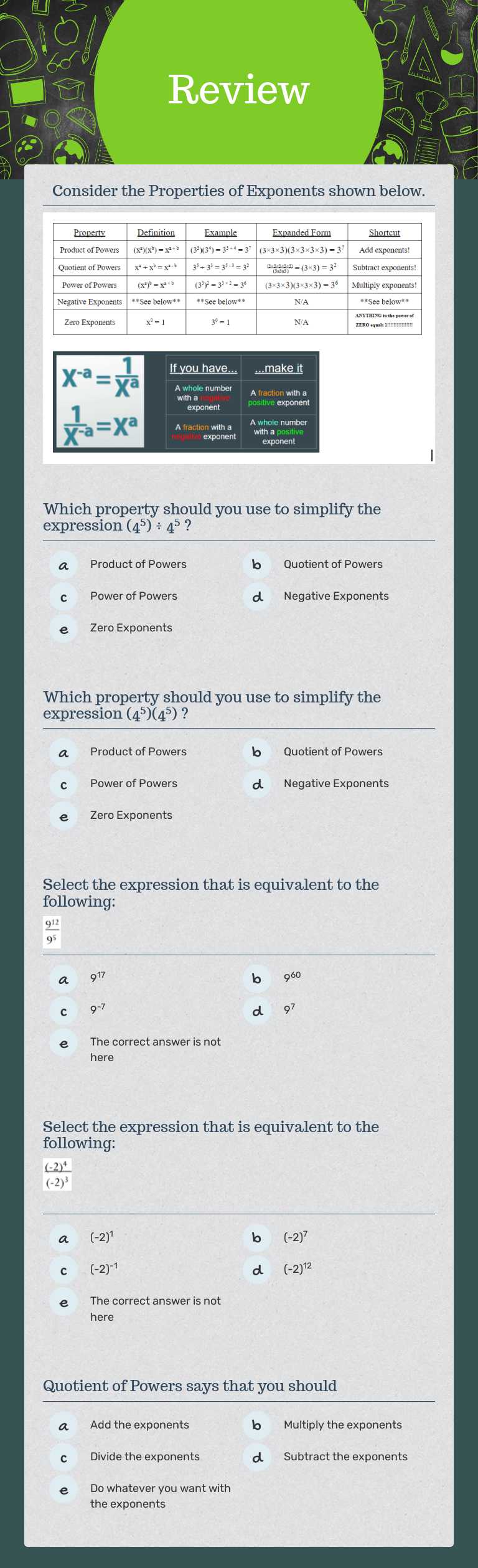 Review worksheet preview image