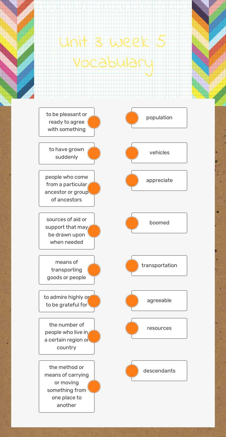 Unit 3 Week 5 Vocabulary Grade 3 worksheet preview