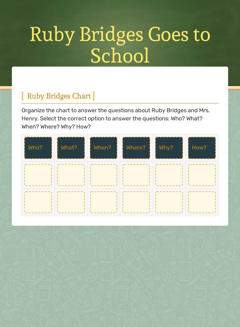 Ruby Bridges Goes to School worksheet preview image