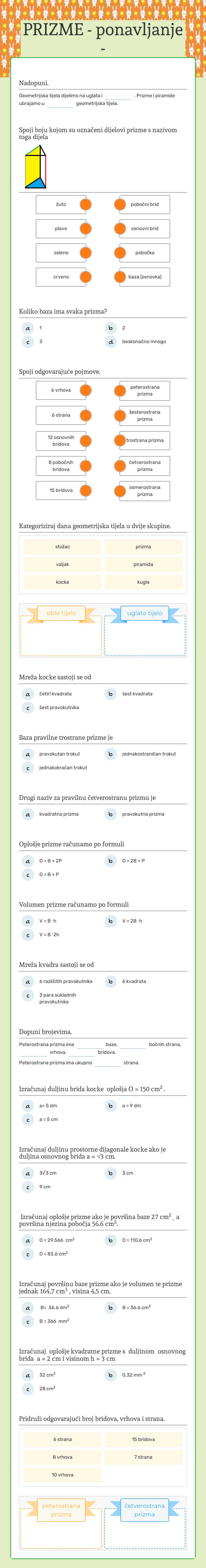 PRIZME
- ponavljanje - Grade 8 worksheet preview