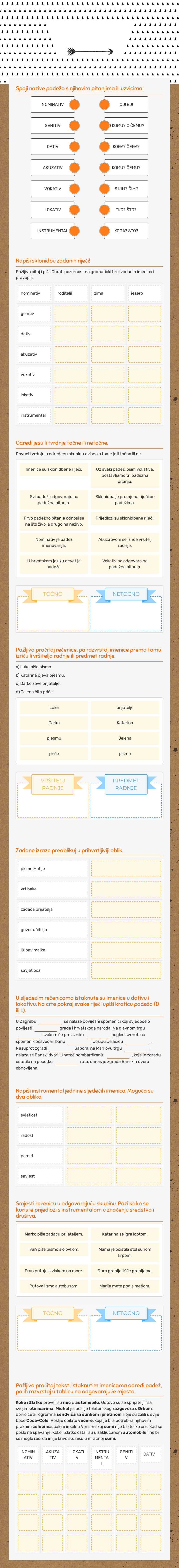 SKLONIDBA IMENICA worksheet preview image