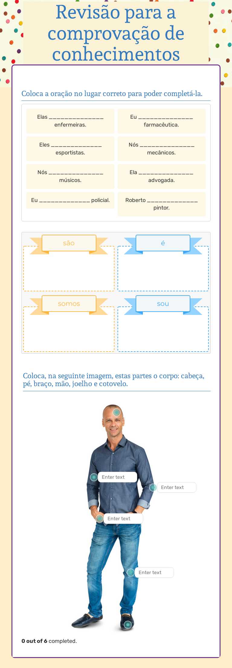 Revisão para a comprovação de conhecimentos  
         Trimestre I-2020            
 5° worksheet preview image