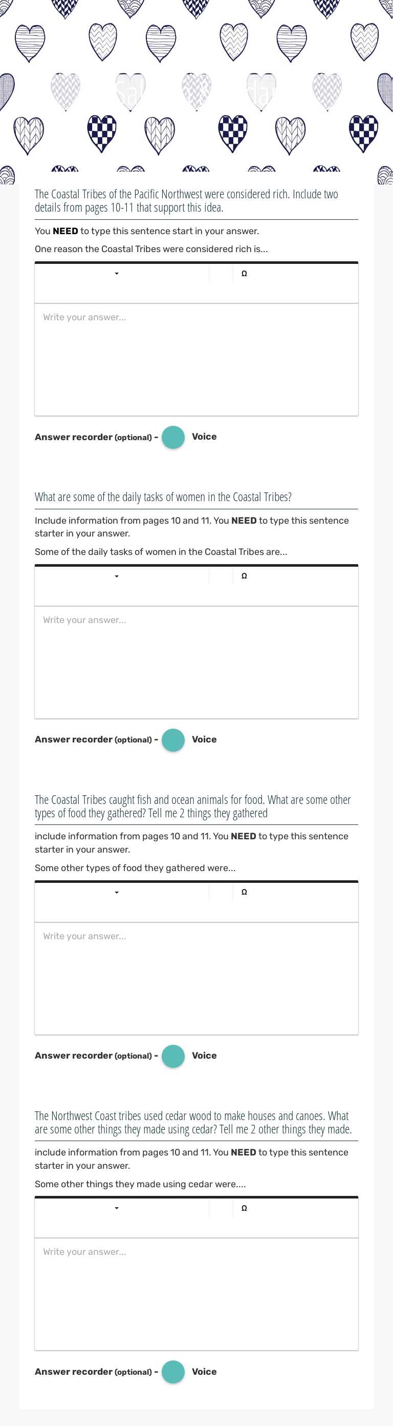 Salmon & Cedar Grade 3 worksheet preview