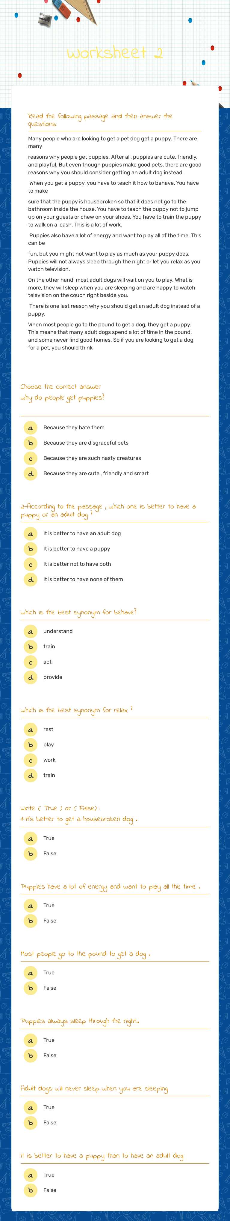 Worksheet 2 worksheet preview image