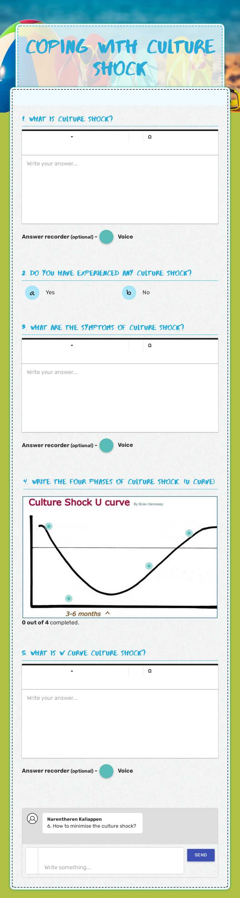 Coping with Culture Shock worksheet preview image