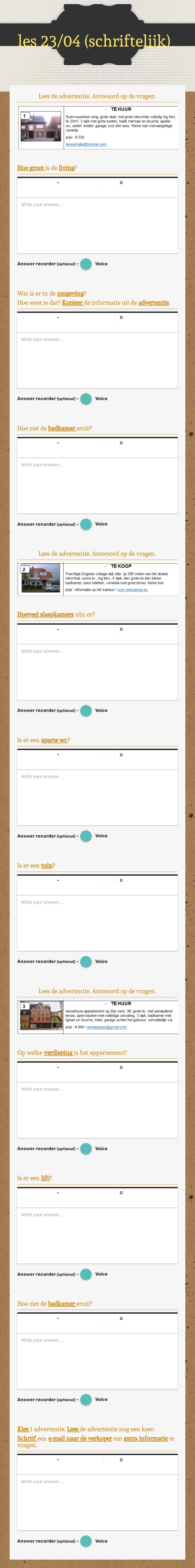 les 23/04 (schriftelijk) Grade 2 worksheet preview