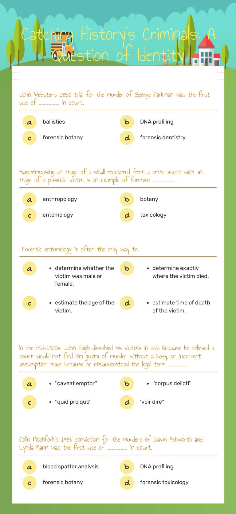 Catching History's Criminals: A Question of Identity worksheet preview image