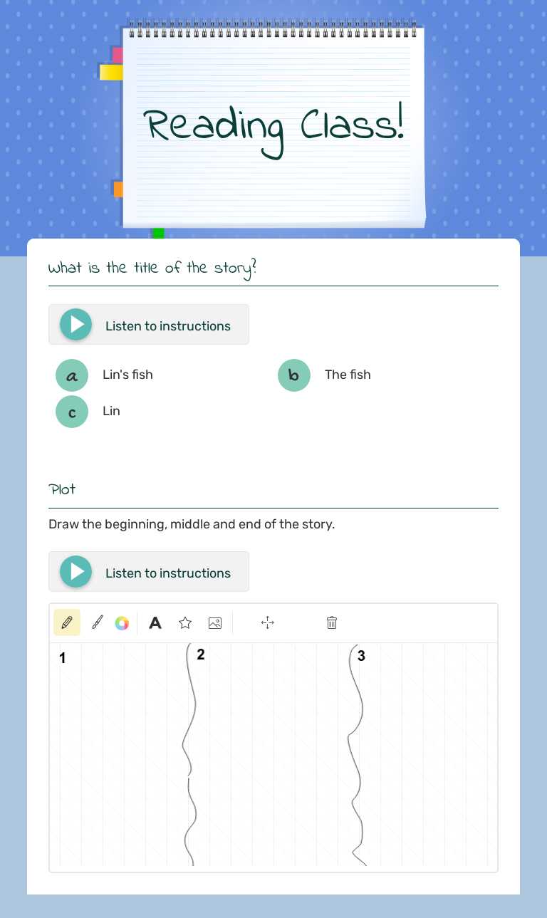 Reading Class! worksheet preview image