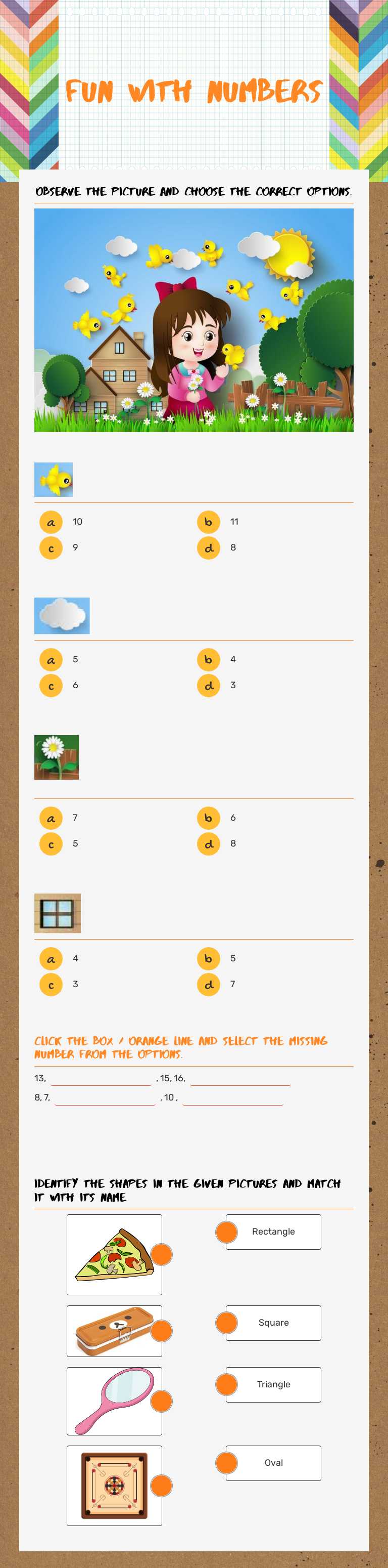 Fun with Numbers Preschool worksheet preview