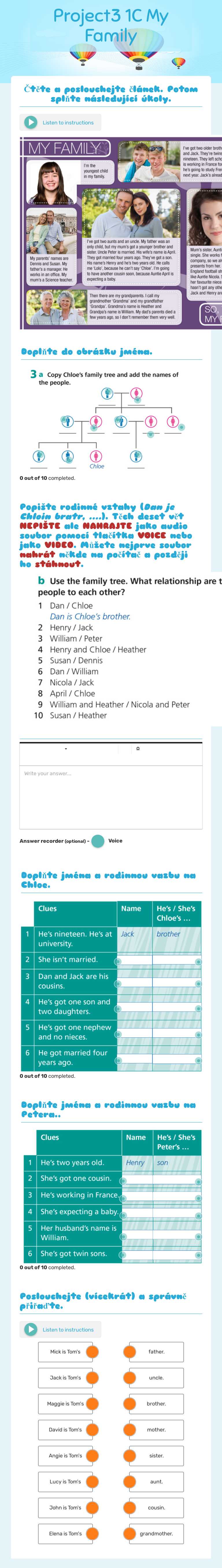 Project3 1C           
 My Family worksheet preview image