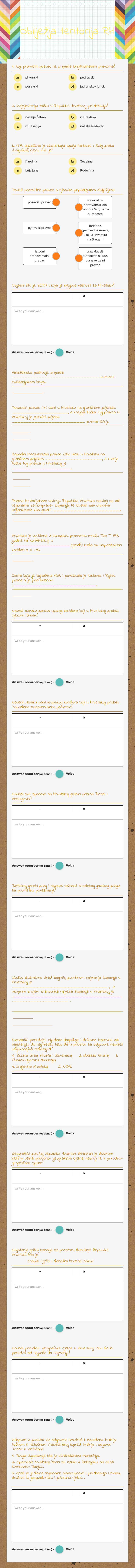 Obilježja teritorija RH worksheet preview image