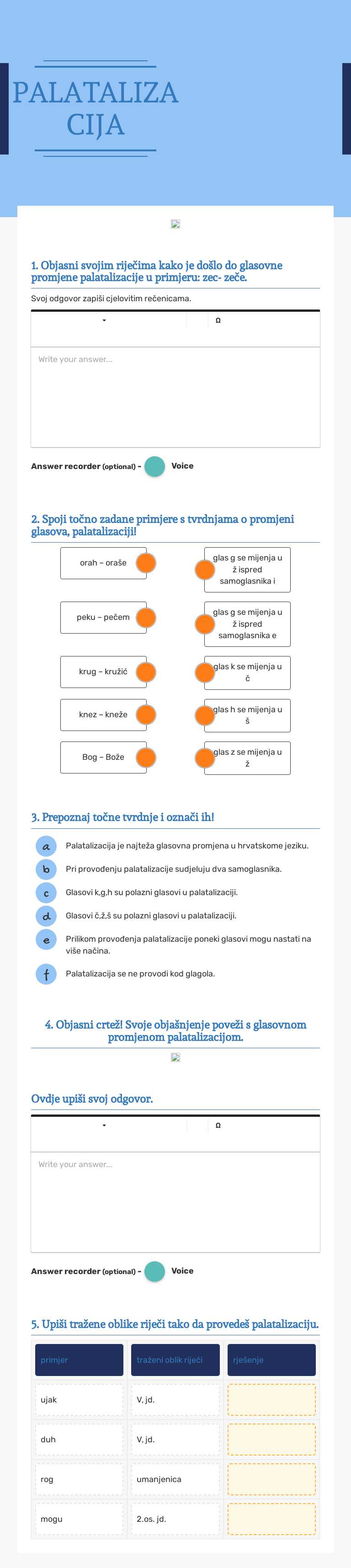 PALATALIZACIJA worksheet preview image
