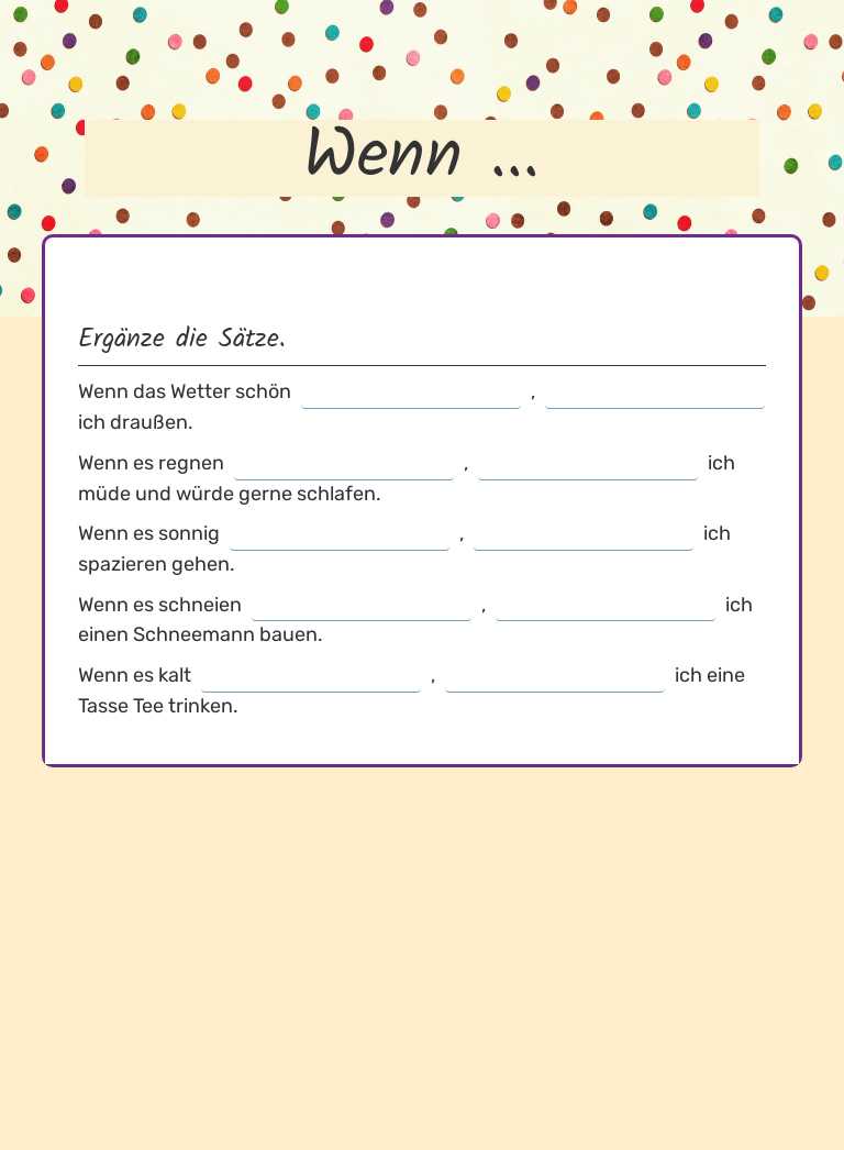 Wenn ... worksheet preview image