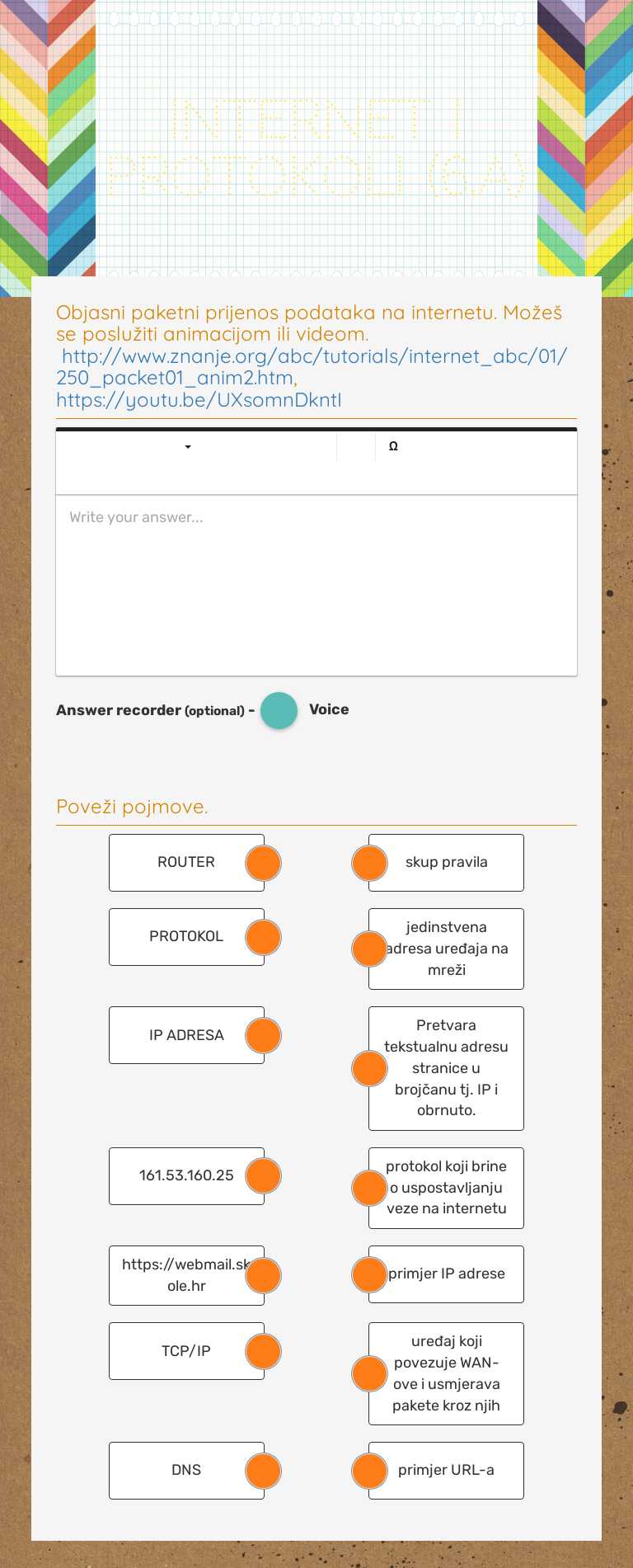 INTERNET I PROTOKOLI (6.a) worksheet preview image