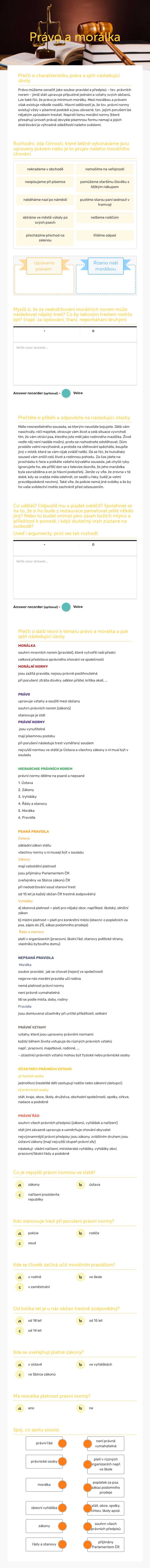Právo a morálka worksheet preview image
