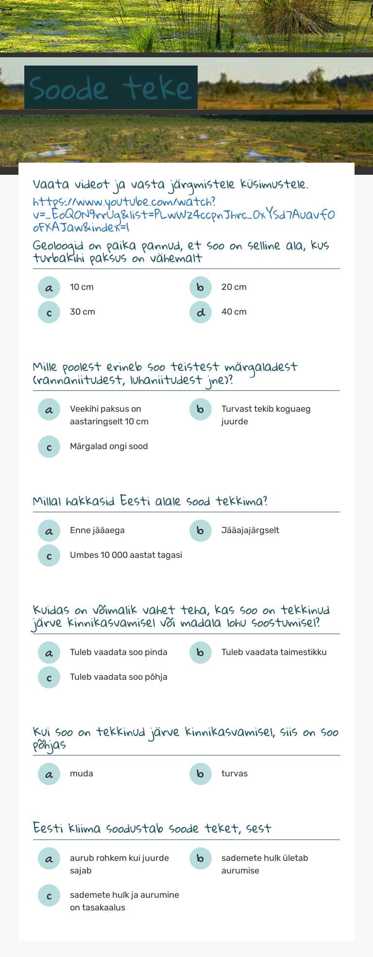 Soode teke worksheet preview image