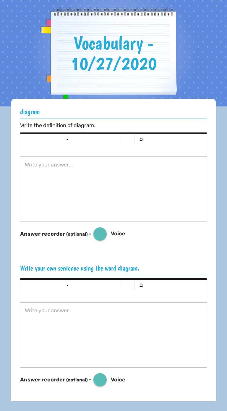 Vocabulary -           10/27/2020 worksheet preview image