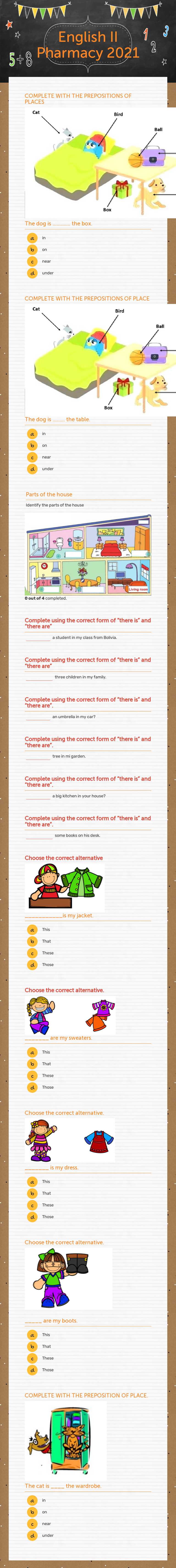 English II Pharmacy 2021 worksheet preview image