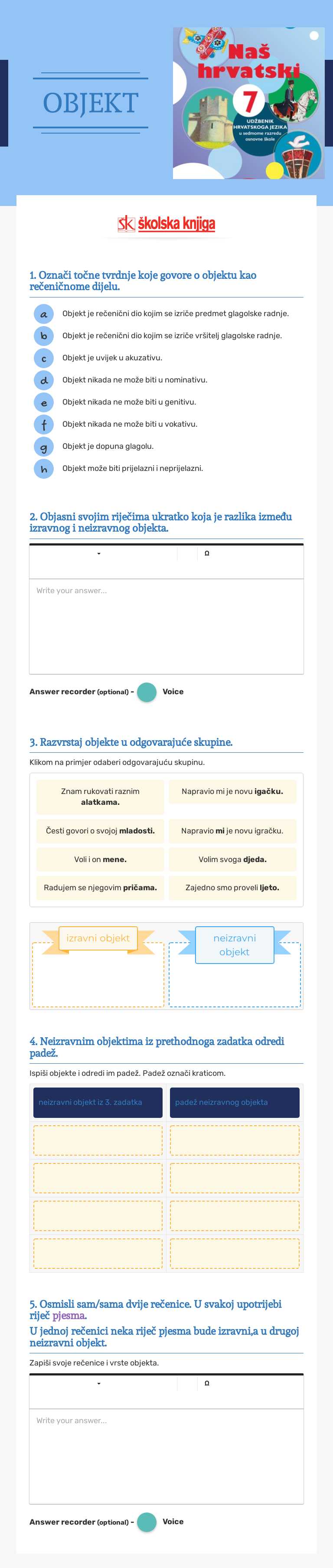 OBJEKT worksheet preview image