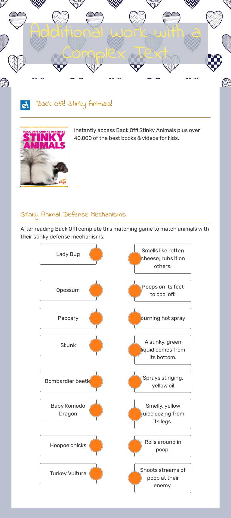 Additional Work with a Complex Text worksheet preview image