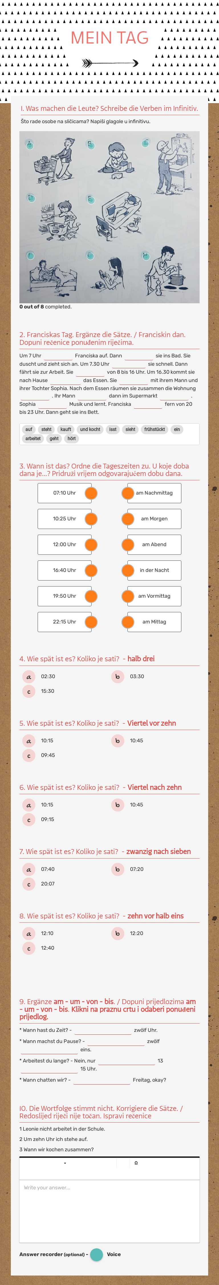 MEIN TAG worksheet preview image
