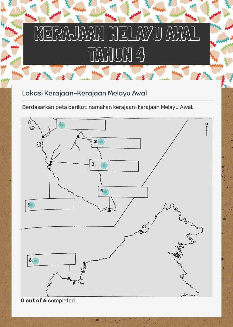 KERAJAAN MELAYU AWAL TAHUN 4 worksheet preview image