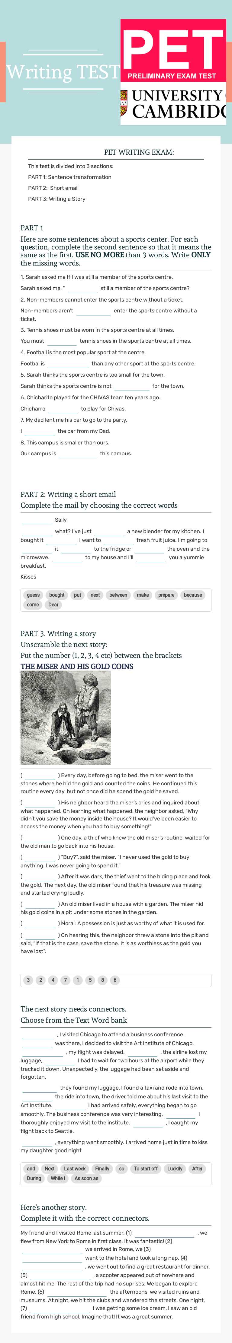 Writing TEST Other worksheet preview