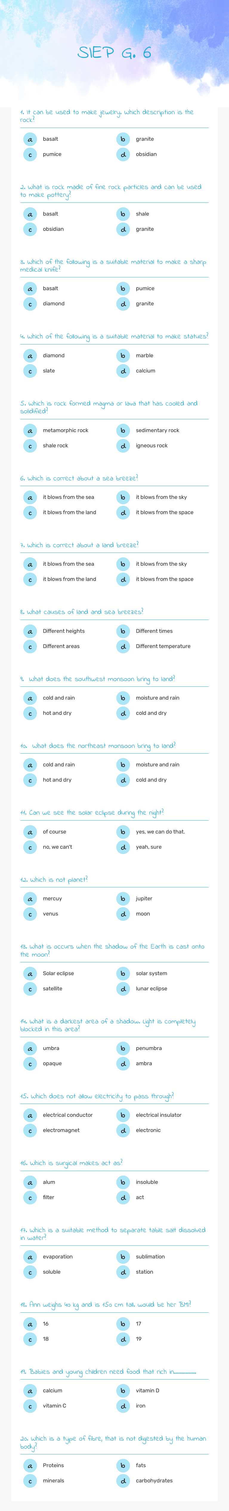 SIEP G. 6 worksheet preview image