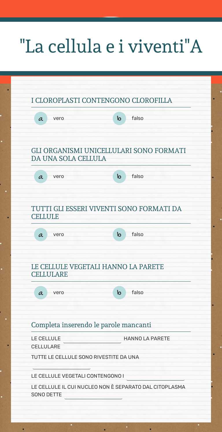 "La cellula e i viventi"A worksheet preview image